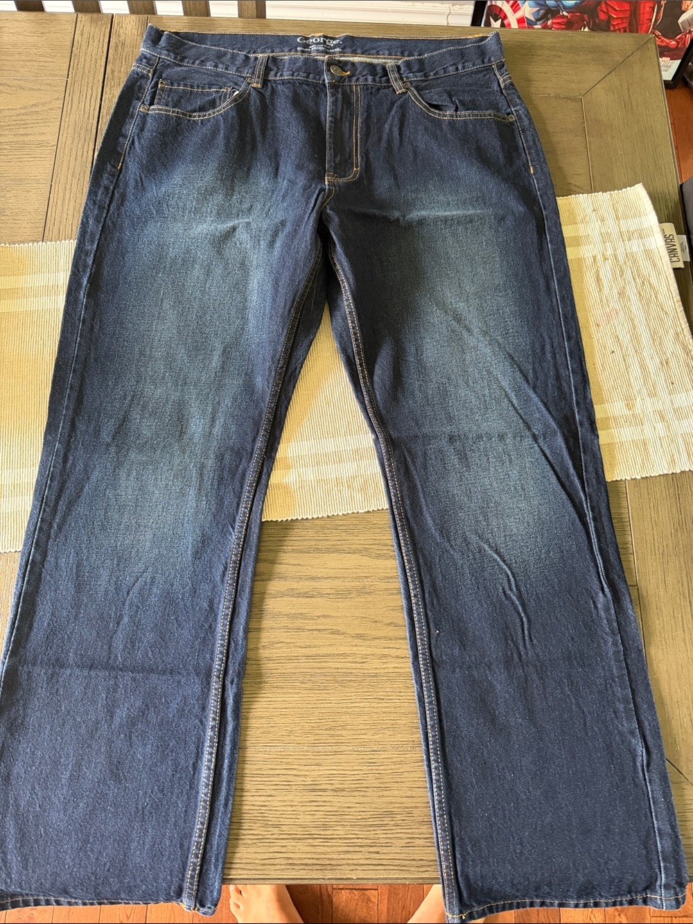 George Men's Dark Blue Bootcut Jeans